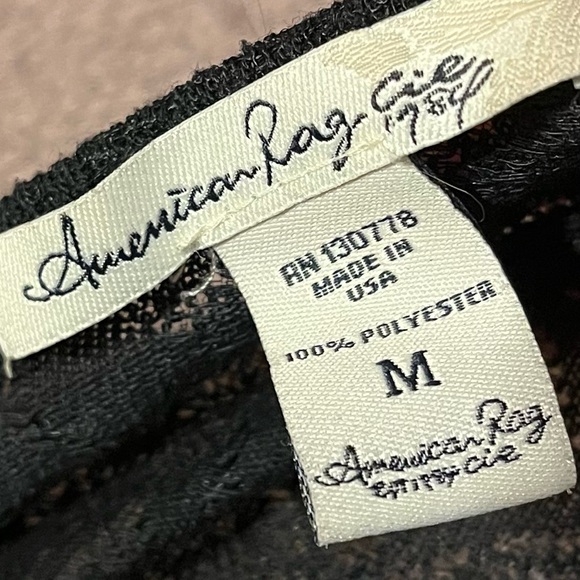 American Rag Black Sheer Lace Blouse - Picture 7 of 7